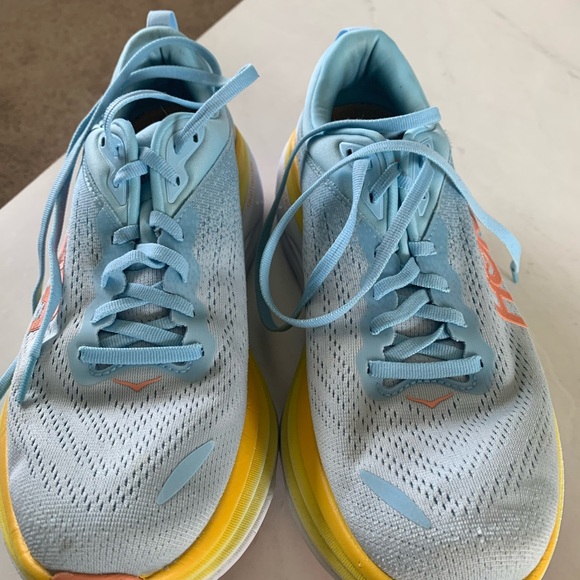 Hoka Blue and Yellow Athletic Running Shoes - Picture 1 of 8